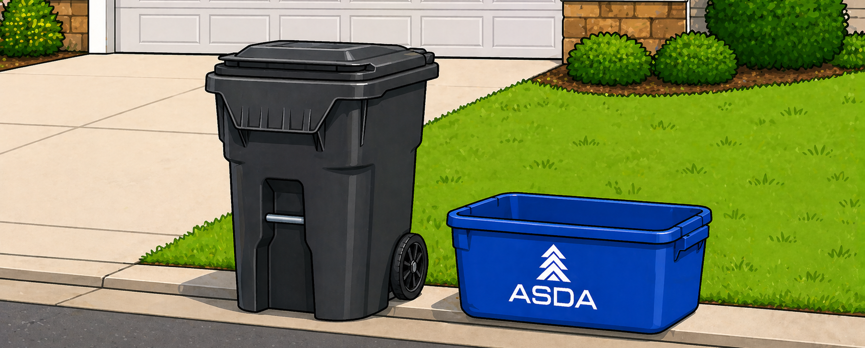 Carton Trash and recycle bin